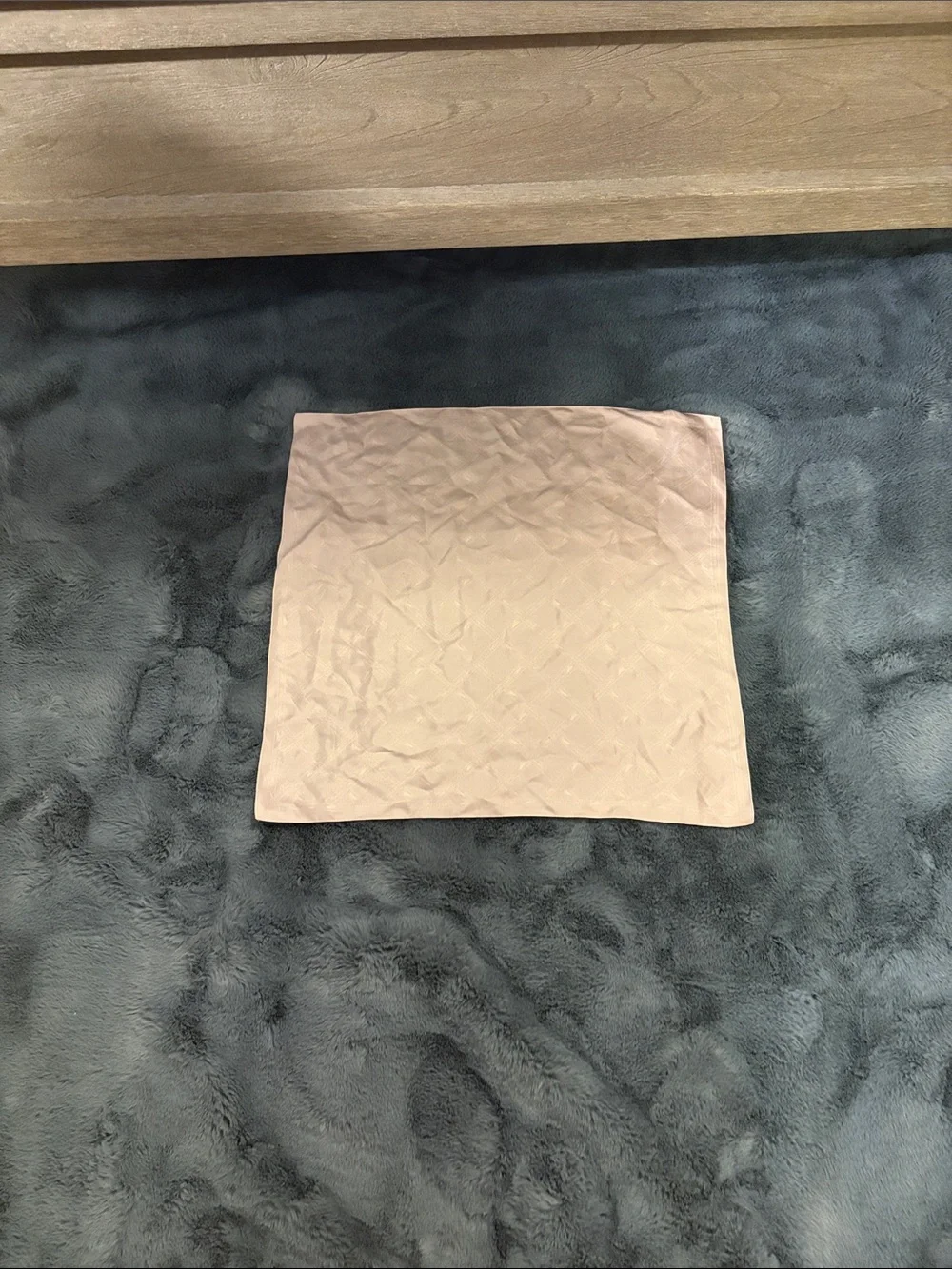 Longchamp Blush Pink Jacquard Logo Silk Scarf
